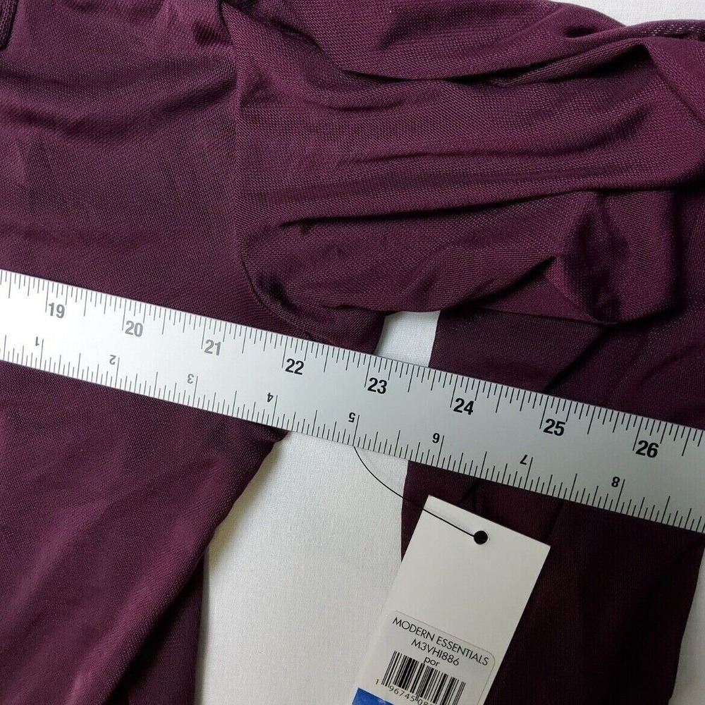 Calvin Klein Top Womens XL Plum Chiffon Long Sleeve Casual Button Up Blouse NWT - Picture 9 of 11